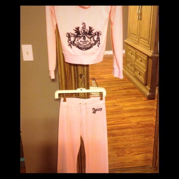 Girls Juicy Couture terry track set