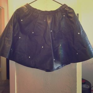 Faux leather skirt