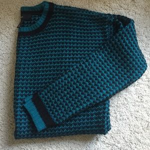Oversized Teal and Black Sweater