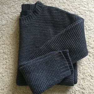 Gray Crewneck Oversized Sweater