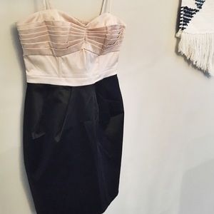 ➕Black/White Removable-strap Dress➕