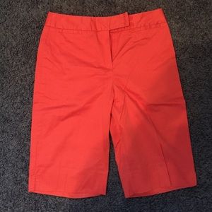 Coral orange long shorts