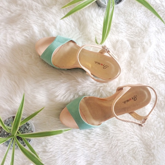 Pastel Suede Spring Wedges