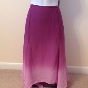 Ombré silk skirt