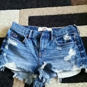 Distressed Jean shorts