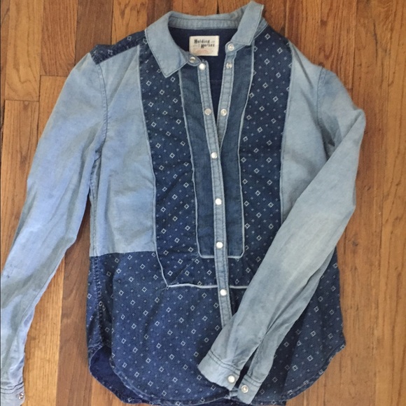 Anthropologie Holding Horses Denim Button up.