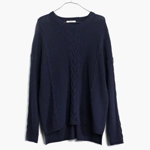 Madewell easy cable pullover sweater