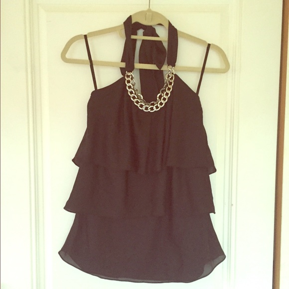 Black halter top