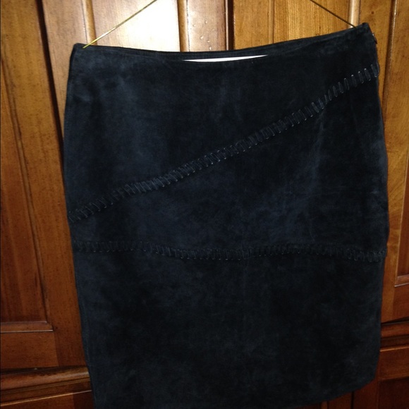 Black Suede Skirt