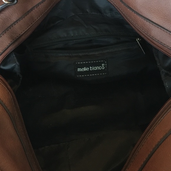 Melie Bianco Brown satchel cross body handbag - Picture 4 of 4