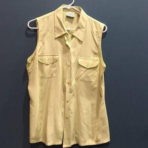 Light green sleeveless shirt