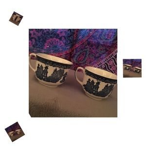 Johnson Brothers Blue-China Teacups(two)