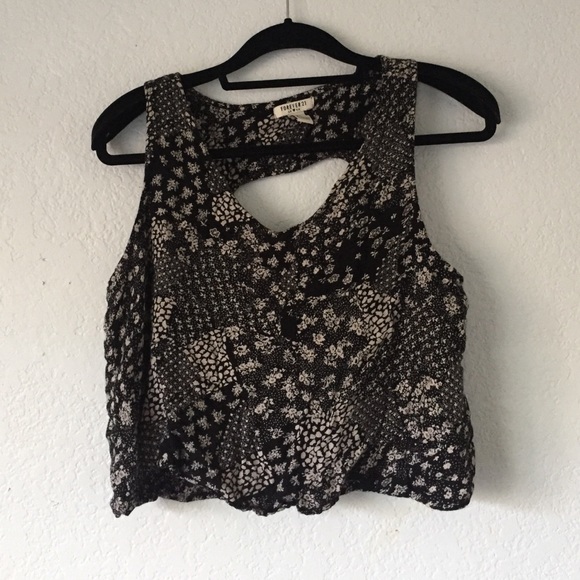 floral patterned crop