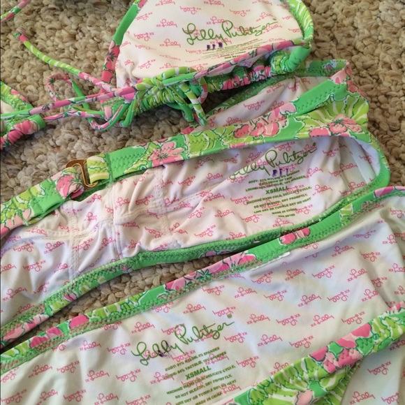 3 piece set Lilly Pulitzer "Floaters" Bikini, XS! - Picture 3 of 4