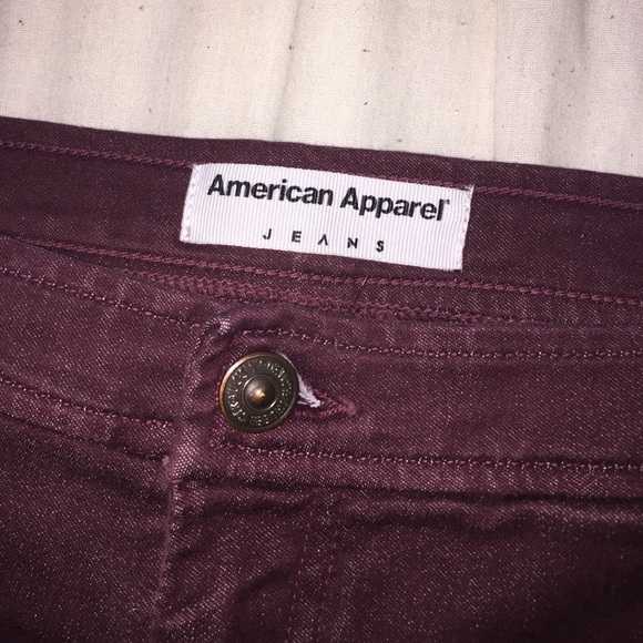American Apparel Pants - American apparel burgendy jeans