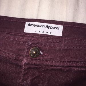 American apparel burgendy jeans