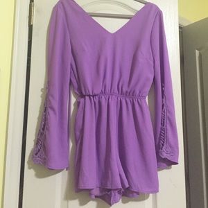 Charlotte Russe purple romper size S NWT