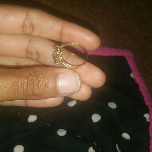 18k gold ring with the letter R - Picture 4 of 4