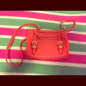 Salmond colored cross body purse