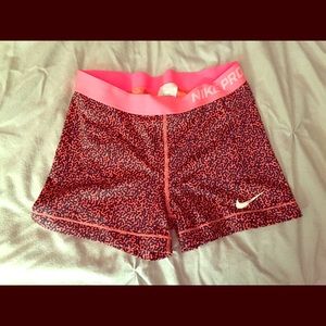 Pink Leopard Nike Pro Spandex