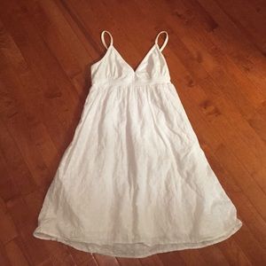 White cotton eyelet sundress