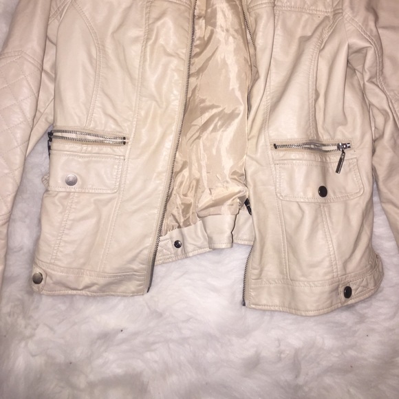 Off-white biker jacket from New York and Company - Picture 2 of 3