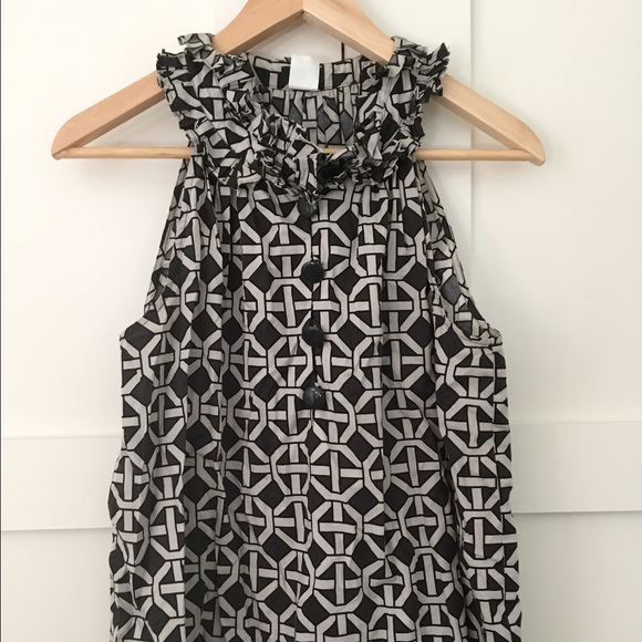 J.Crew Ruffle neck lattice tank - Picture 1 of 4