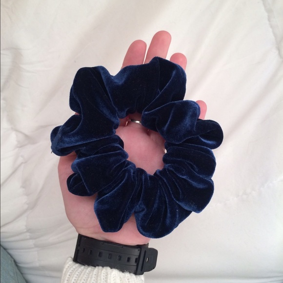 American Apparel Accessories - American Apparel Blue Velvet Scrunchie