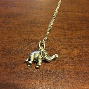 Silver elephant necklace