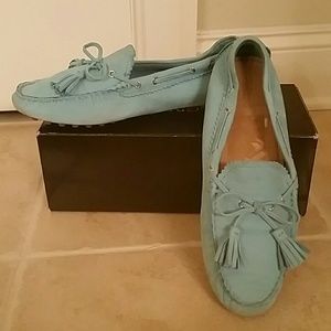 Light blue Coach driving shoes