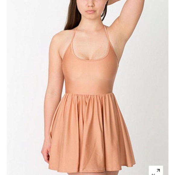 American Apparel Skater Dress in Peach