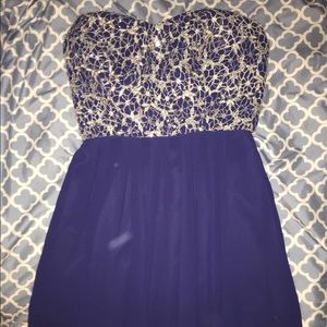 Navy blue long prom dress size 4
