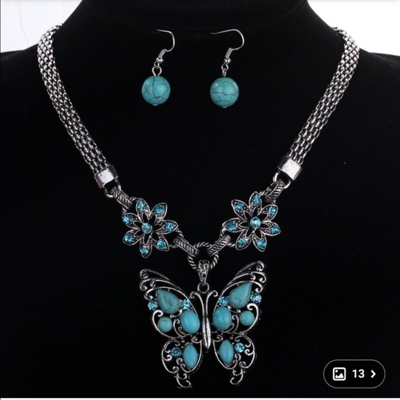 StylesbyS Jewelry - Brand butterfly necklace and earring set