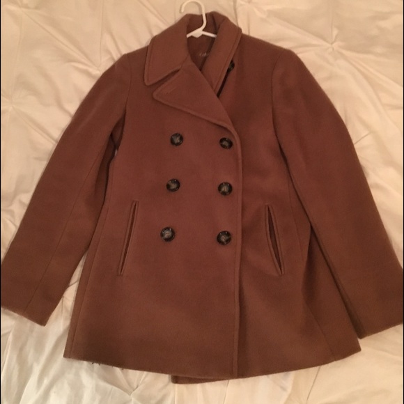Calvin Klein camel pea coat - size 6