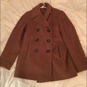 Calvin Klein camel pea coat - size 6