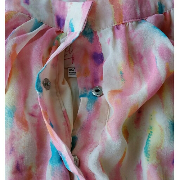 Rory Beca Pink Rainbow Watercolor Skirt - Picture 3 of 4