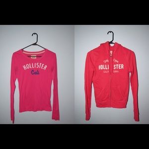 Hollister long sleeve shirt and zip up jacket