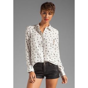 Bird Printed Button Down