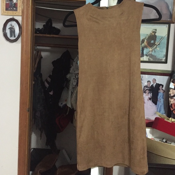 Brown suede mini dress only worn once!