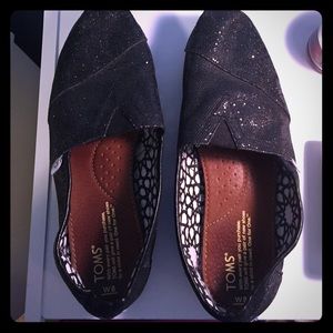 Black sparkle TOMS