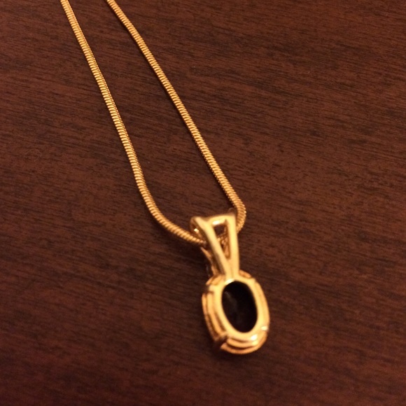 Gold, garnet, and diamond necklace - Picture 2 of 3
