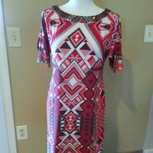 REDUCED!!!      CHICO'S  DRESS  BEADED COLLAR LINE
