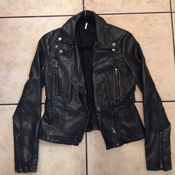 Free people vegan leather jacket
