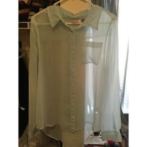 Sheer Button Down