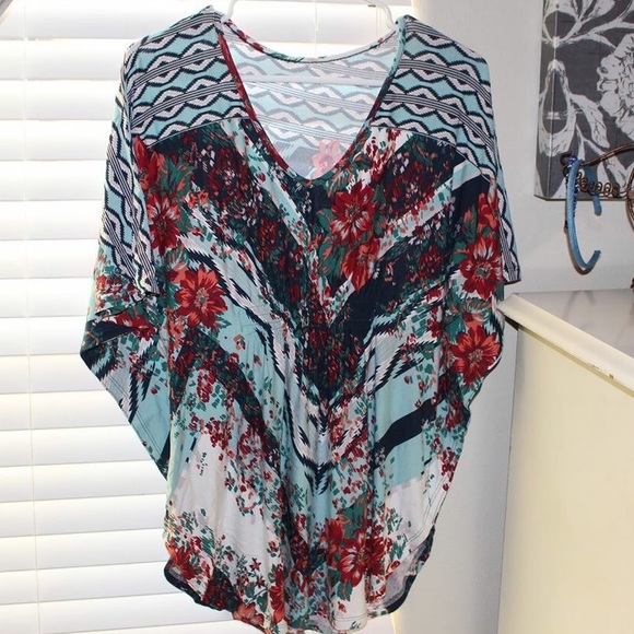 Blue floral shirt