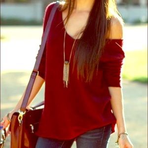 ❤️❤️SOLD❤️❤️Cranberry Loose Top