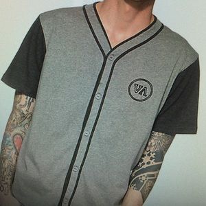 RVCA opening Day Fleece Baseball Jersey