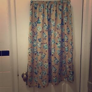 Floral maxi skirt, side slits, Urban Outfitters
