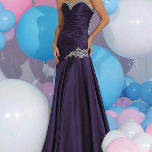 Sparkle Plum colored Prom Dress