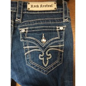 Rock revival bling Celine boot cut jeans